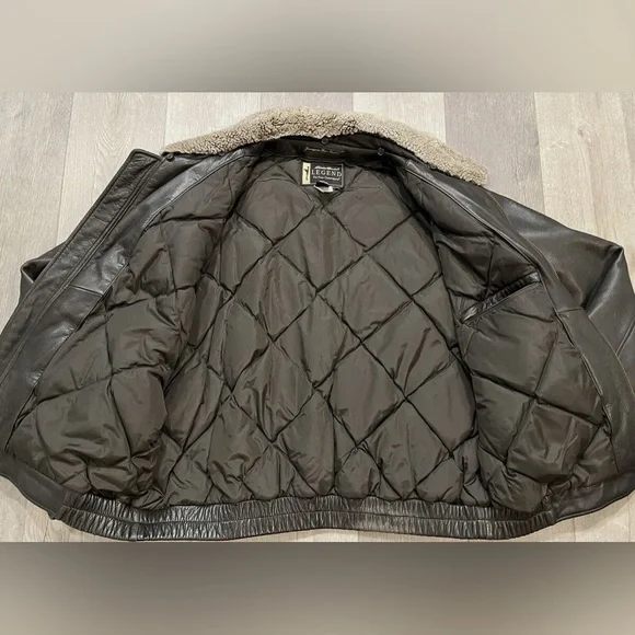 EUC Vintage Eddie Bauer Legend Men’s Leather Bomber Jacket - Picture 2 of 4